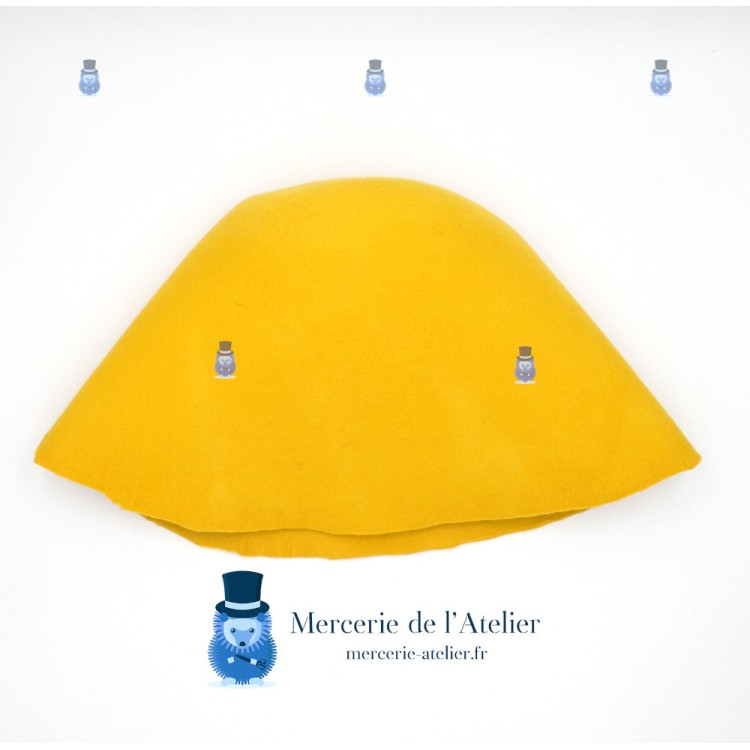Wool felt cone - Buttercup Yellow