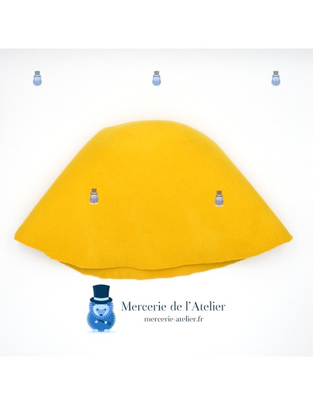 Cone feltro de lã - Amarelo Botão de Ouro 2