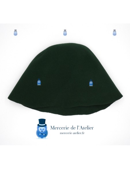 Cono feltro di lana - Verde Impero 2