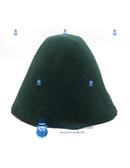 Cono feltro di lana - Verde Mélange