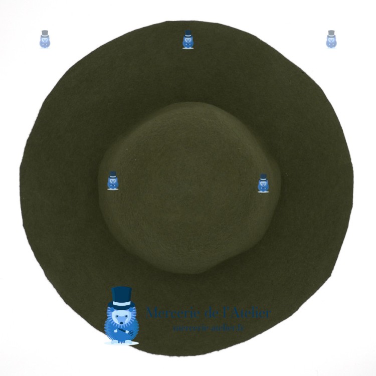 Campana fieltro de lana 180g - Verde Caqui