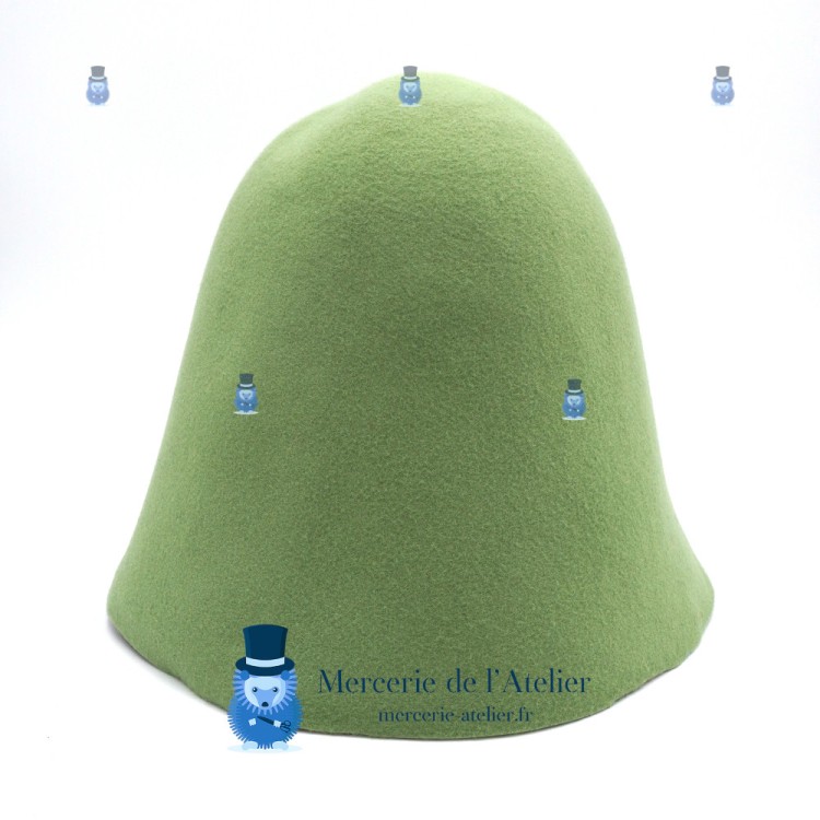 Cono fieltro de lana - Verde Almendra