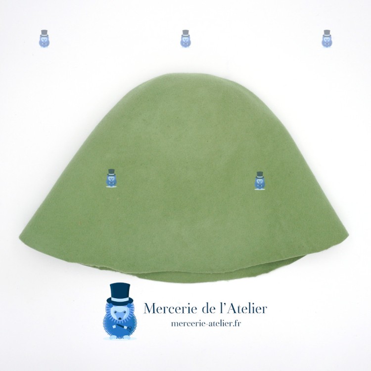 Cono feltro di lana - Verde Mandorla