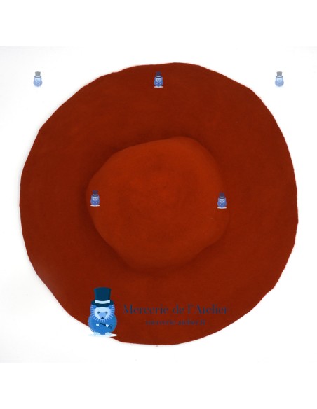 Capeline feltro di lana 180g - Ruggine