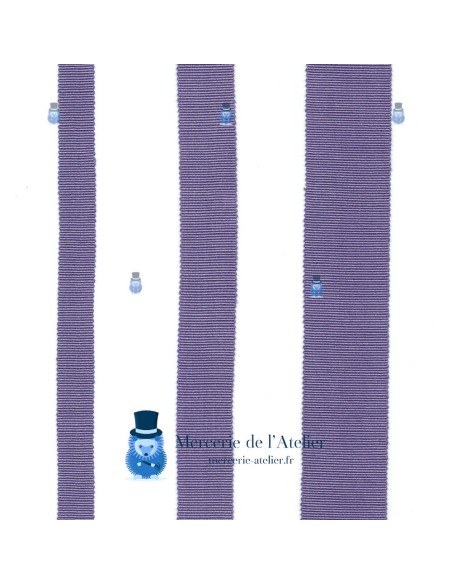 Gros grain 15mm - Lavendel - katoen