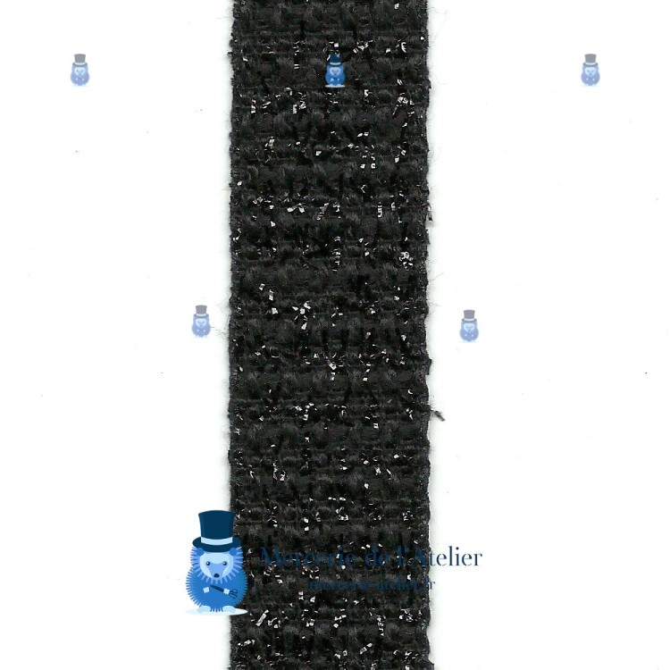 Galón Tweed Negro - 25mm