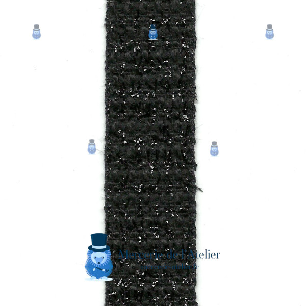 Galon Tweed Noir - 25mm
