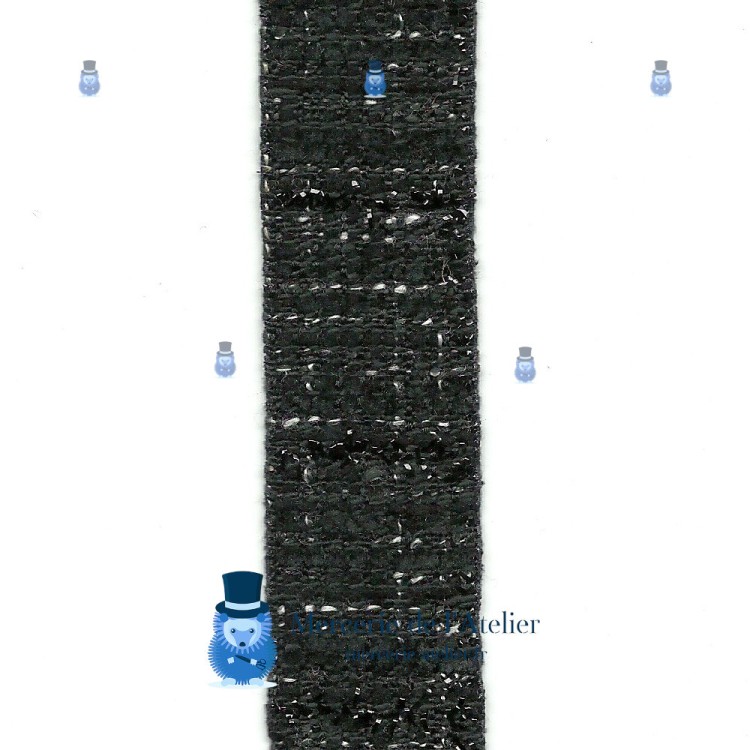 Tweed Galon Zwart en Wit - 25mm