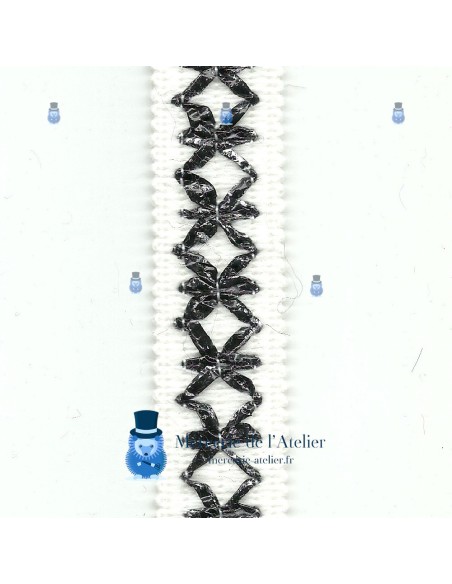 刺繍ブレード ホワイト - 25mm 2