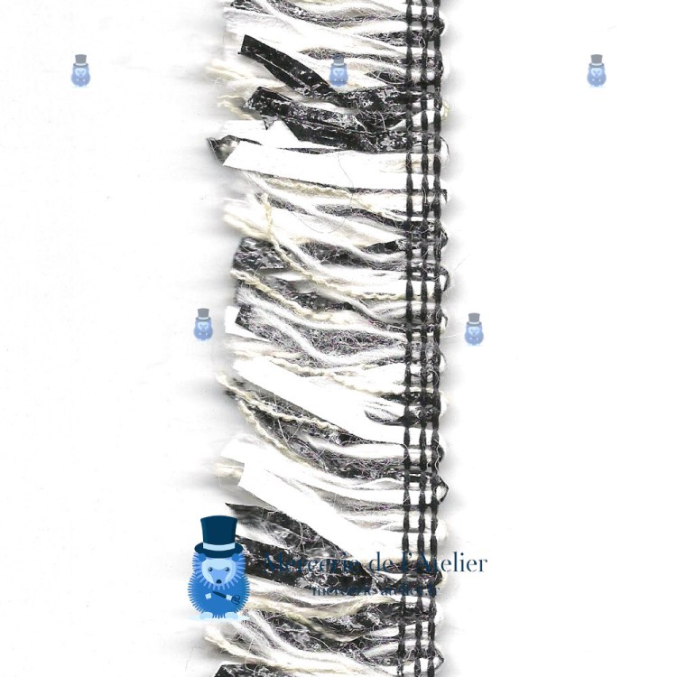 White Fringed Braid - 30mm