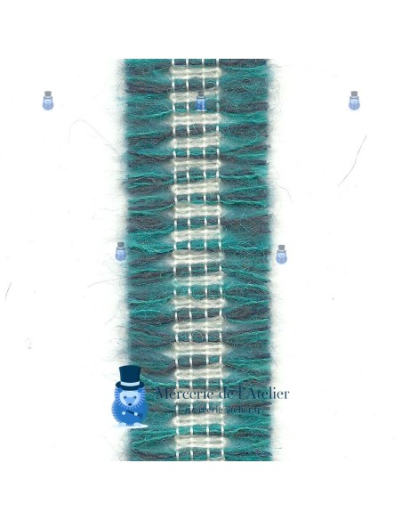 Gallone con Frange Blu Turchese  - 30mm 2