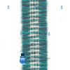 Galon avec Franges Bleu Turquoise  - 30mm