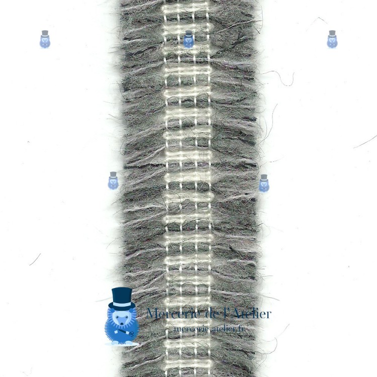Band met Franjes Lichtgrijs - 30mm