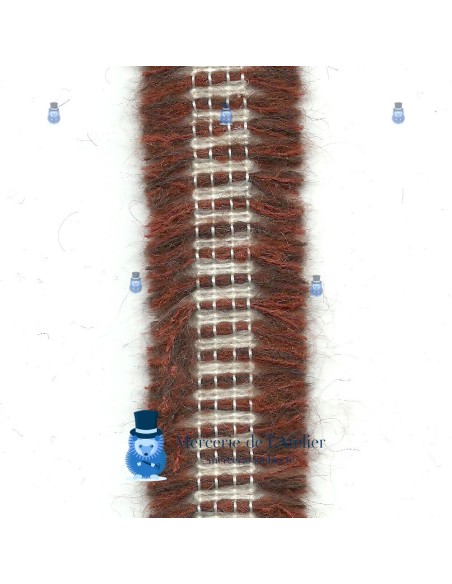 Borte mit Fransen Braun und Rost - 30mm 2