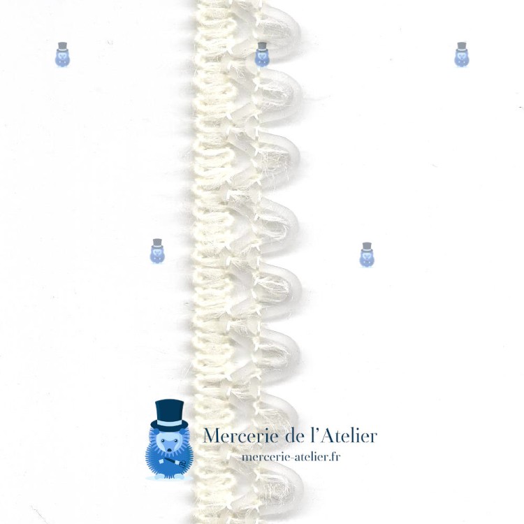 Gallone in lana Bianco e PVC - 20mm