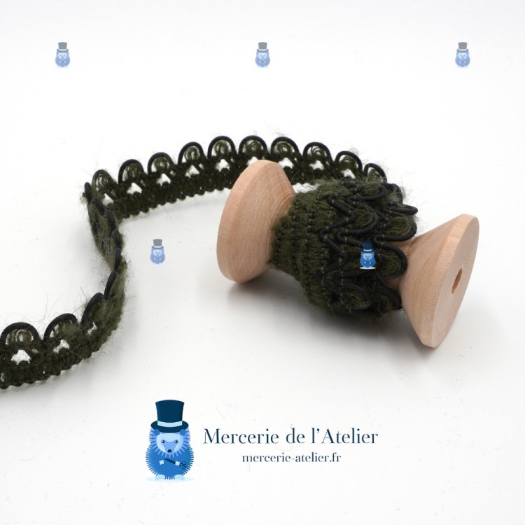 Wollen galon Kakigroen en PVC - 20mm