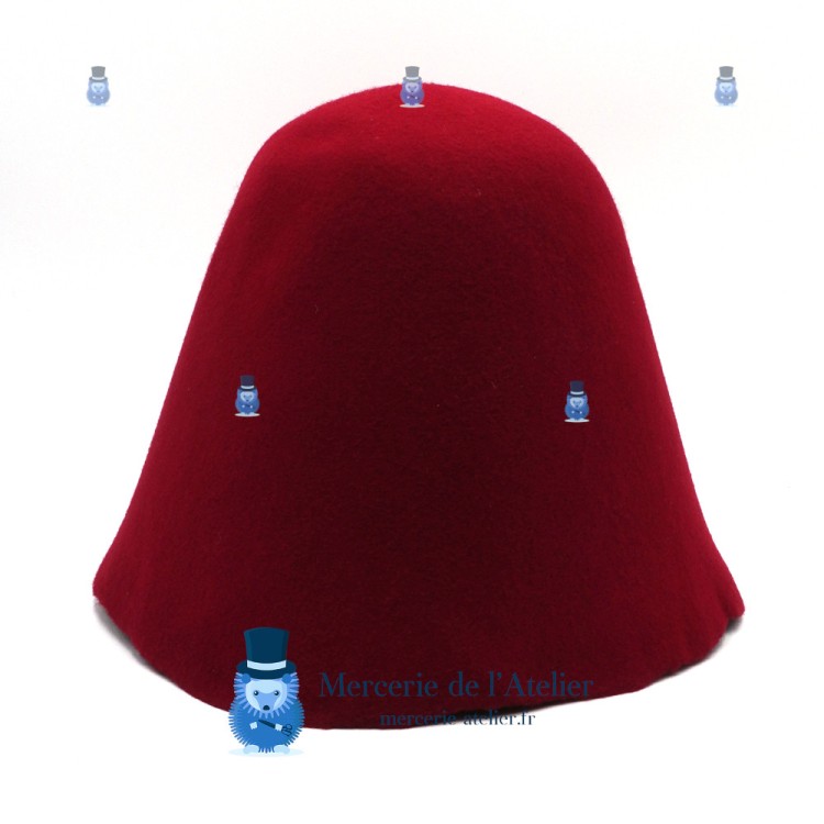 Cono in feltro di lana - Rosso Carminio