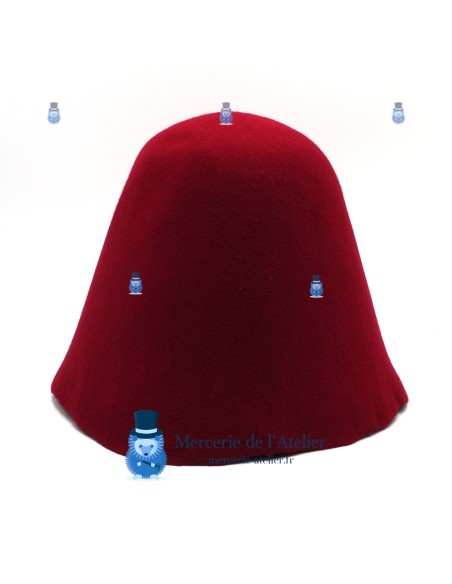 Cono de fieltro de lana - Rojo Carmín