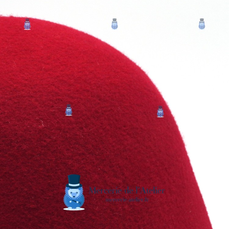Cono in feltro di lana - Rosso Carminio