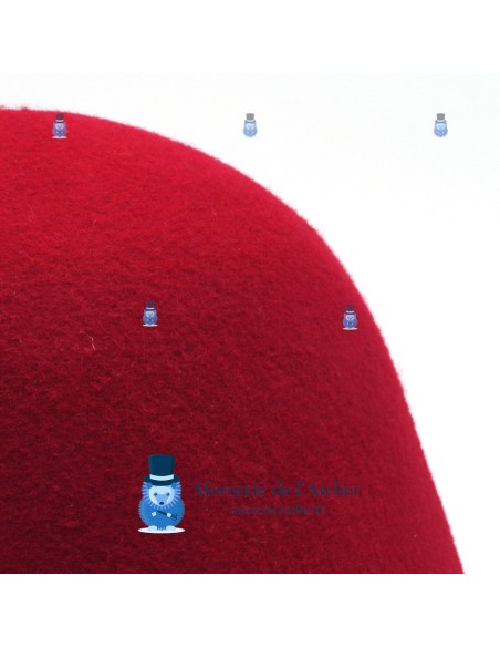 Cono de fieltro de lana - Rojo Carmín 2
