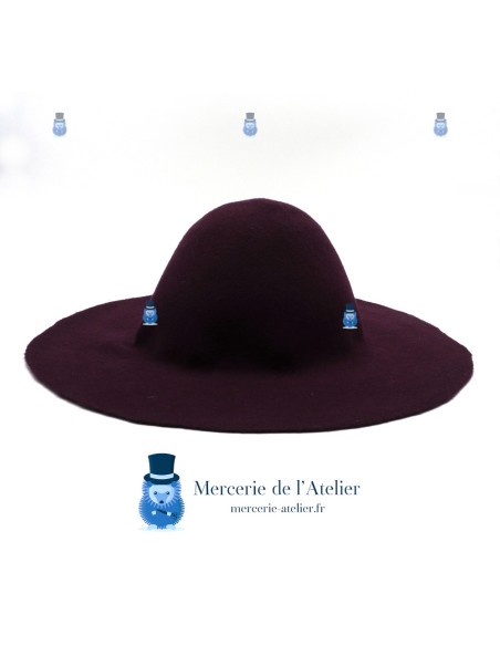 Deep Purple Felt Capeline Base | Professional Millinery Blank 120g
