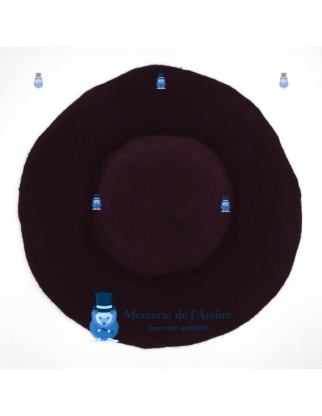 Wolvilt capeline - Aubergine