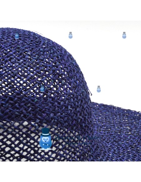 Capeline aus Binse - Marineblau 2
