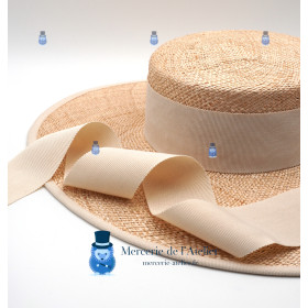 Gros grain 55mm - Naturel - coton