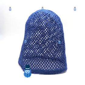 Cône au crochet ajouré - Bleu Azur