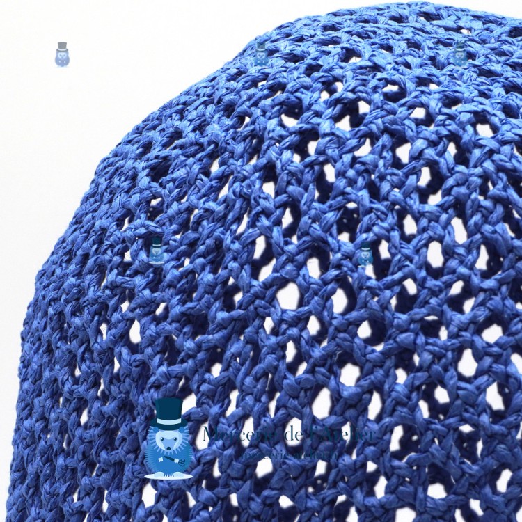 Cono de ganchillo calado - Azul Celeste