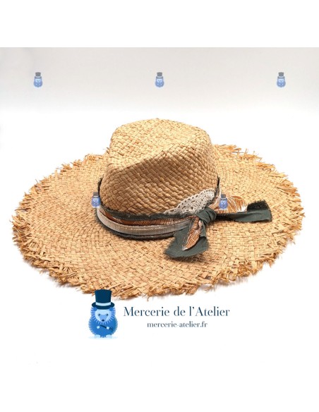 Cappellina in Rafia Naturale - Tesa con Frange