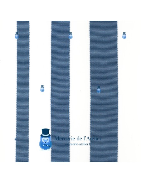 Gros grain 25mm - Blauw - katoen