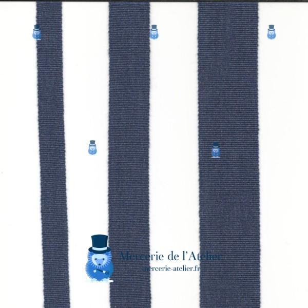 Gros grain 15mm - Bleu Jean