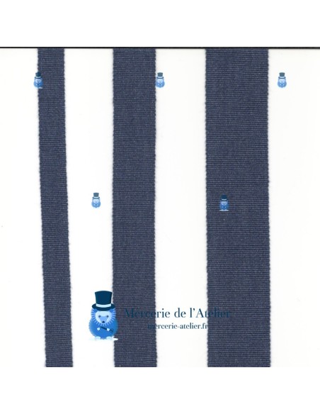 Gros grain 35mm - Azul Vaquero - algodón
