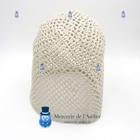 Cône au crochet ajouré - Gris Perle