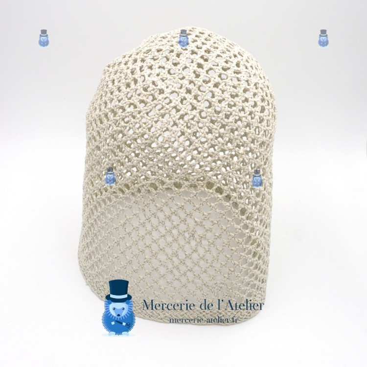 Openwork Crochet Cone - Pearl Grey