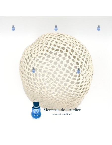 Cone de Crochet Vazado - Cinza Pérola