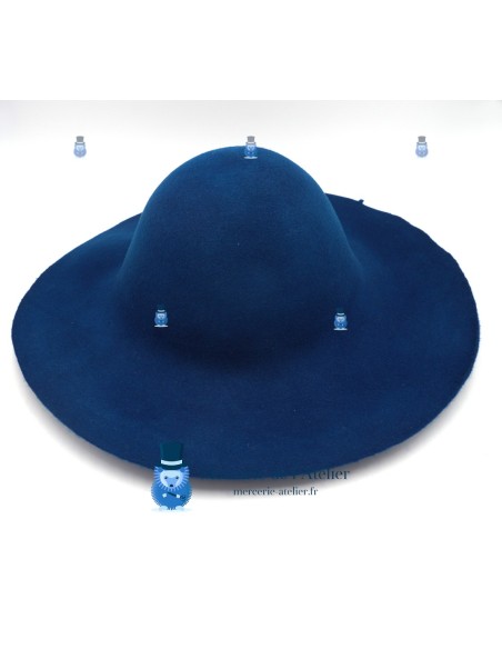 Teal Felt Capeline Base | Professional Millinery Blank 180g