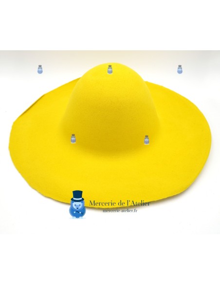 Capelina feltro de lã 180gr - Amarelo Chartreuse