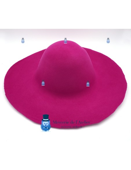 Capelina fieltro de lana 180gr - Fucsia