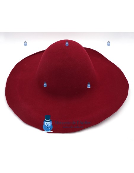 Capelina feltro de lã 180gr - Vermelho Carmim