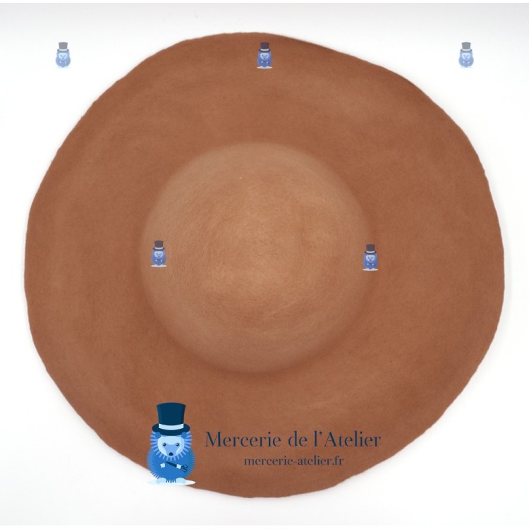 Caramel Wool Felt Capeline Base | Professional Millinery Blank 180g