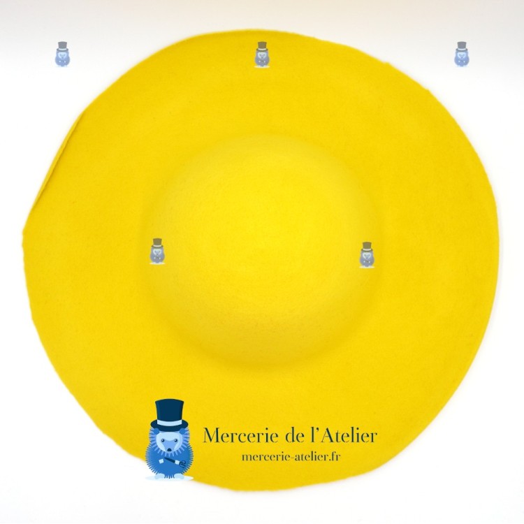 Capelina feltro de lã 180gr - Amarelo Chartreuse