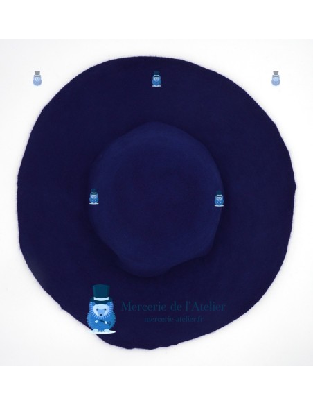 Wollfilz-Capeline 180gr - Kobaltblau 2