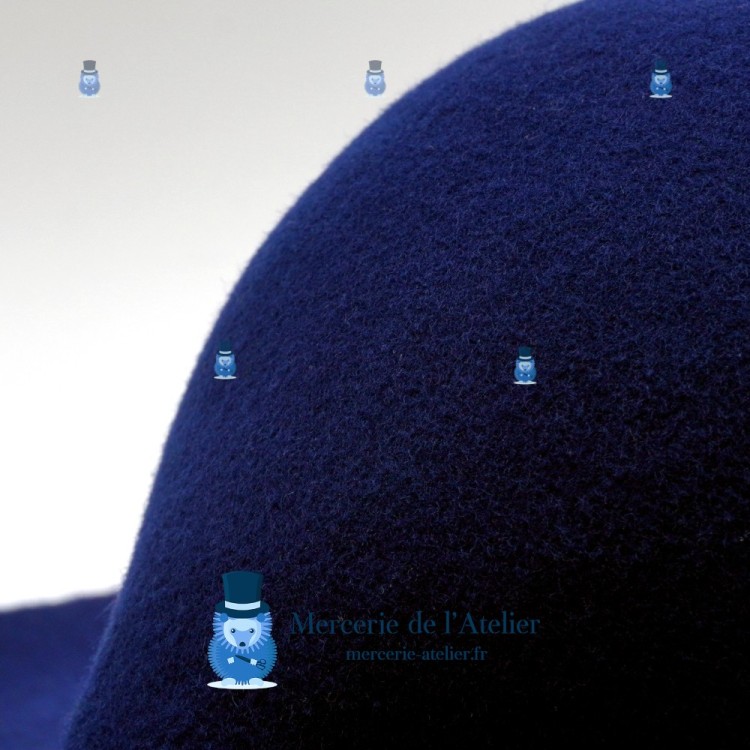 Wolvilt capeline 180gr - Kobaltblauw