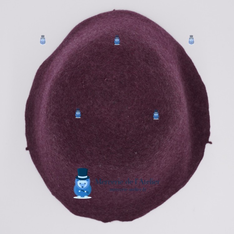 Wool Felt Cone - Heathered Bordeaux