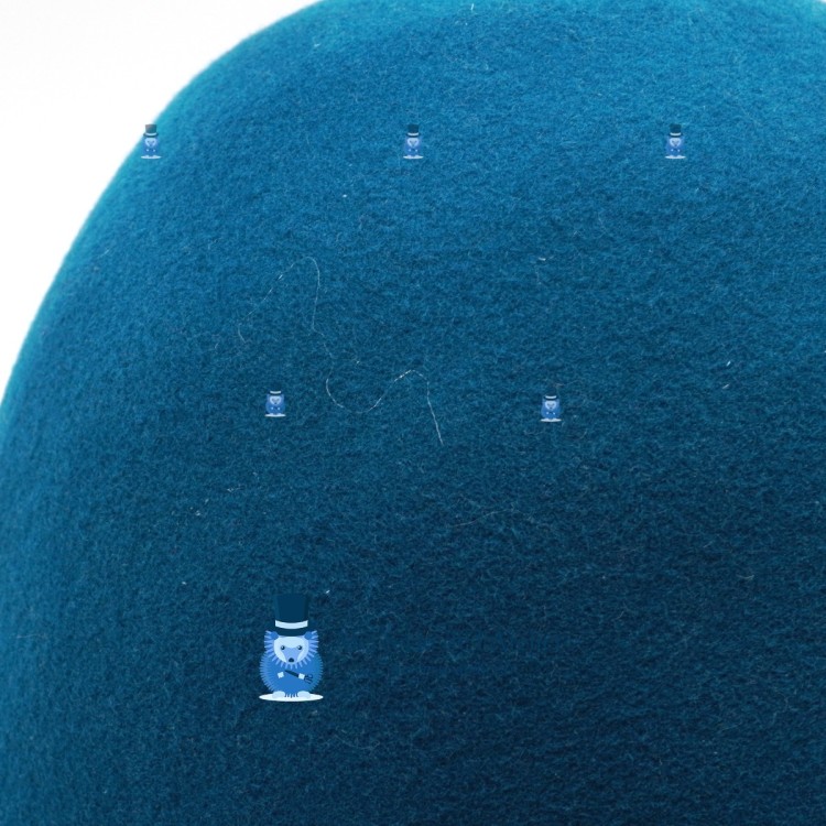 Cono de fieltro de lana - Azul Océano