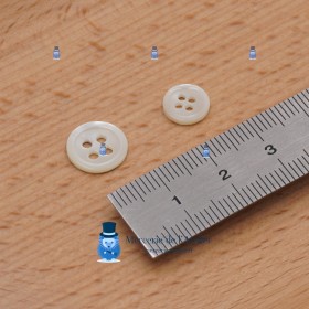 Bouton Nacre Ivoire - 9 mm