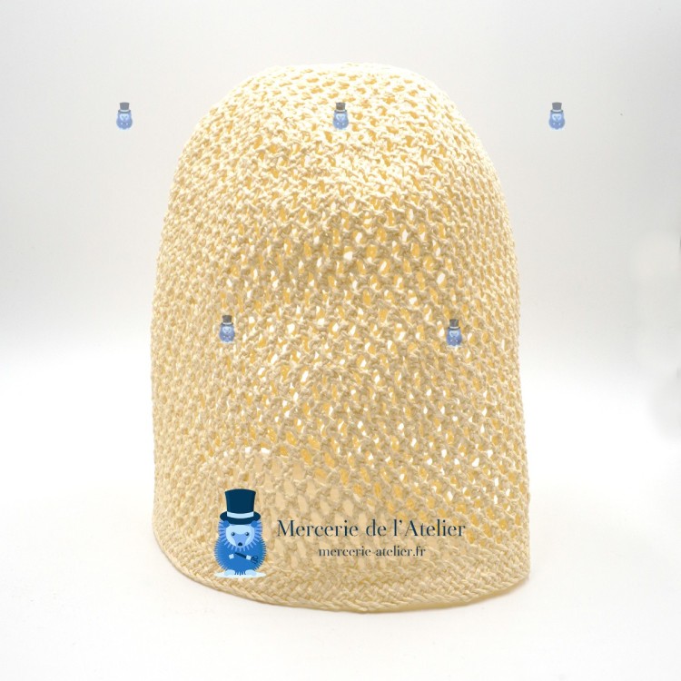 Cono de ganchillo calado - Marfil