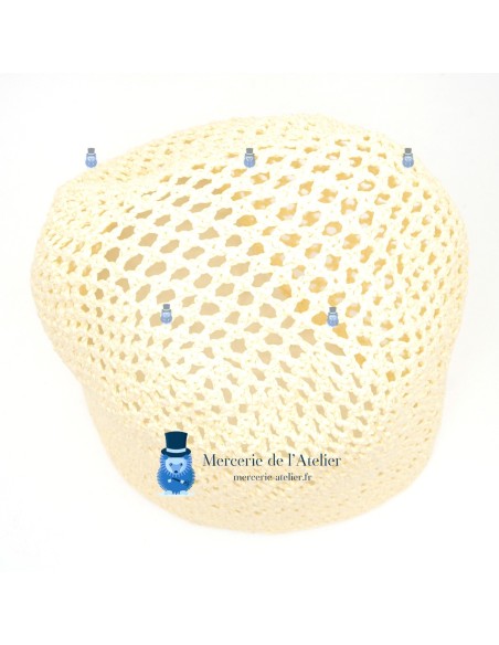 Openwork Crocheted Cone - Ivory